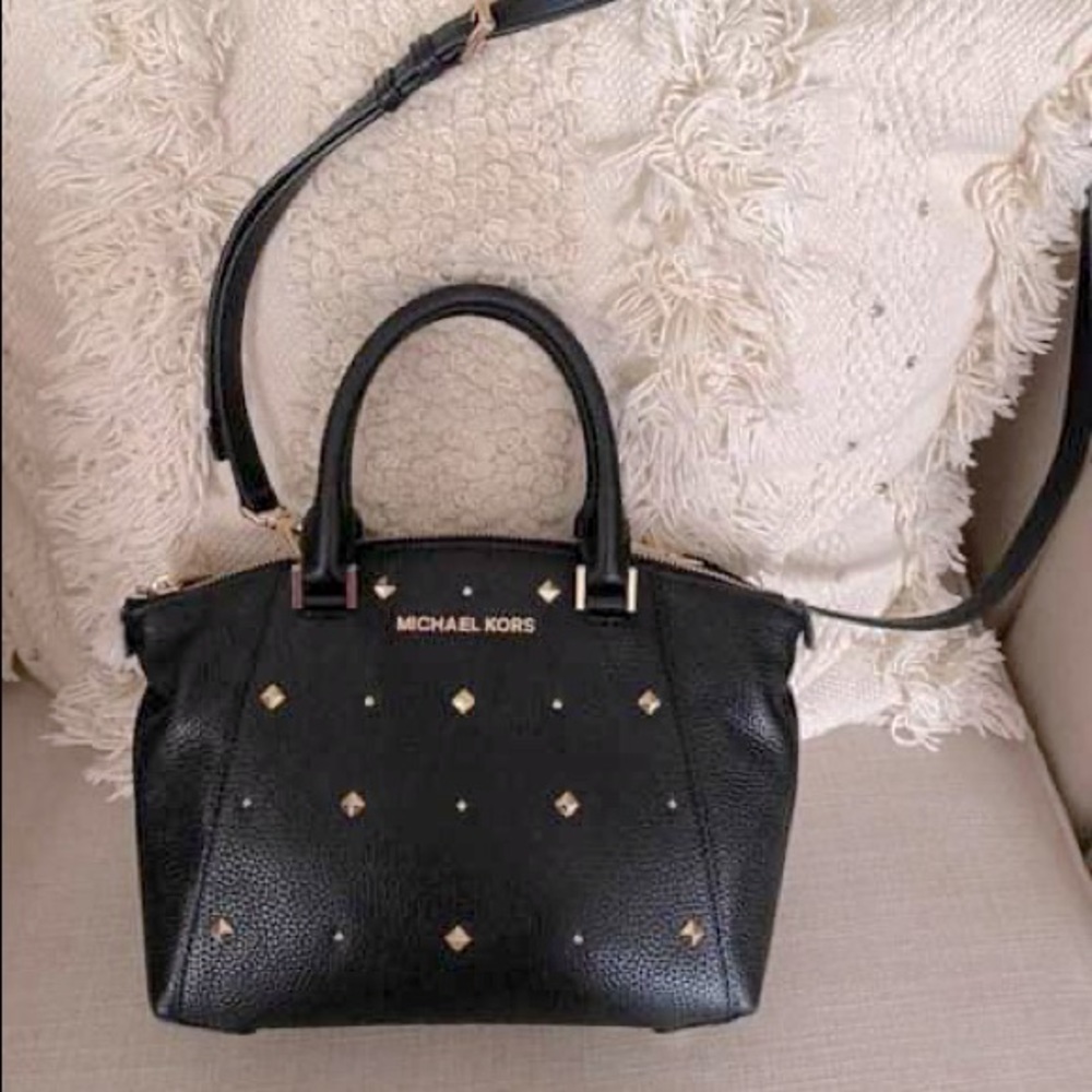 NWOT Michael Kors Black Studded Crossbody Purse